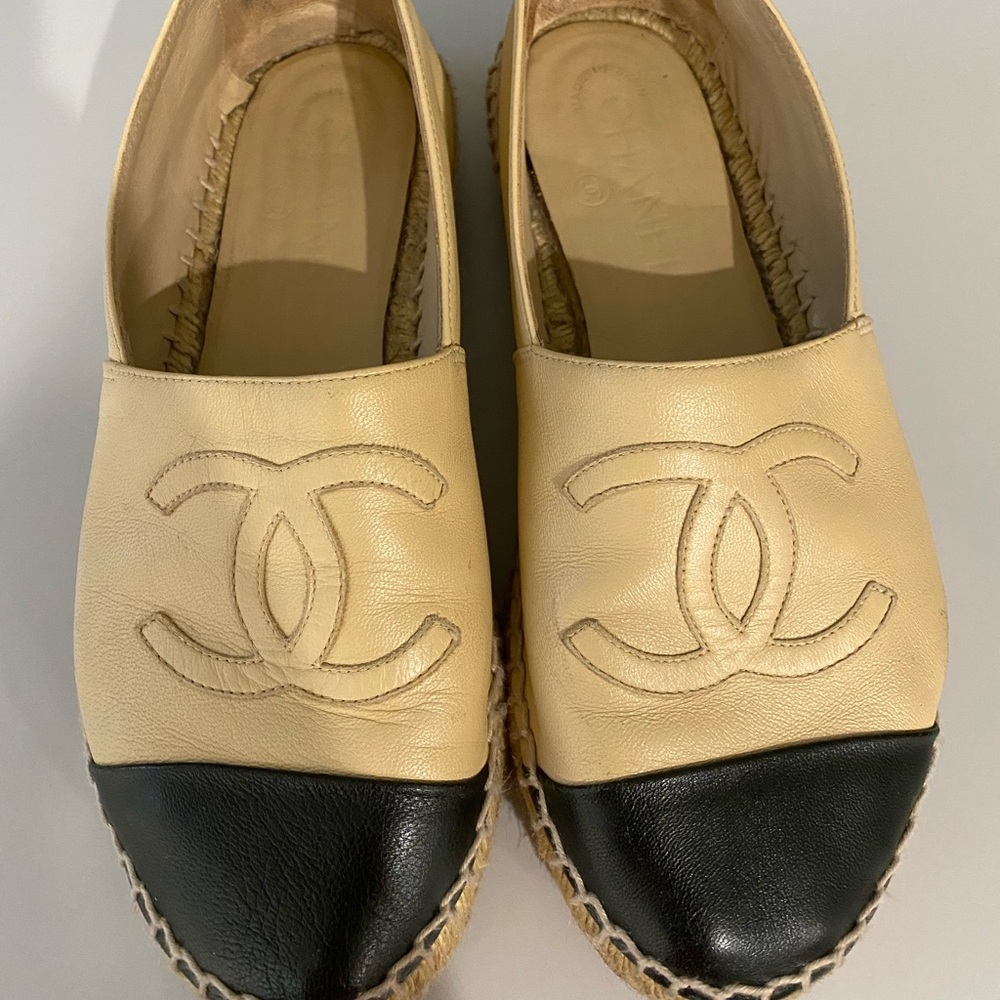 Chanel Lambskin Espadrilles 6.5